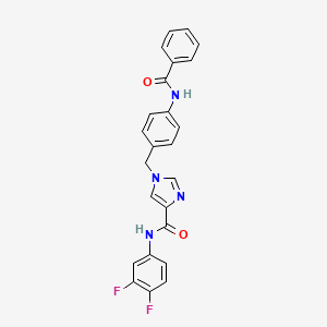 molecular formula C24H18F2N4O2 B2887540 1-(4-benzamidobenzyl)-N-(3,4-difluorophenyl)-1H-imidazole-4-carboxamide CAS No. 1251678-69-9