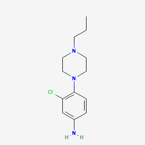 molecular formula C13H20ClN3 B2887541 3-氯-4-(4-丙基哌嗪-1-基)苯胺 CAS No. 944532-71-2