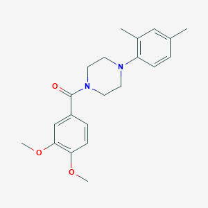 molecular formula C21H26N2O3 B288755 (3,4-Dimethoxyphenyl)[4-(2,4-dimethylphenyl)piperazin-1-yl]methanone 