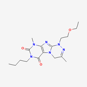 molecular formula C17H26N6O3 B2887559 7-丁基-1-(2-乙氧基乙基)-3,9-二甲基-7,9-二氢-[1,2,4]三嗪并[3,4-f]嘌呤-6,8(1H,4H)-二酮 CAS No. 922453-15-4