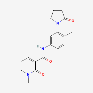 molecular formula C18H19N3O3 B2887563 1-methyl-N-(4-methyl-3-(2-oxopyrrolidin-1-yl)phenyl)-2-oxo-1,2-dihydropyridine-3-carboxamide CAS No. 1323713-98-9
