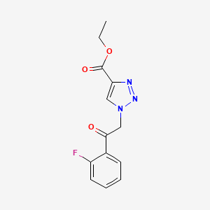 molecular formula C13H12FN3O3 B2887568 1-[2-(2-氟苯基)-2-氧代乙基]-1H-1,2,3-三唑-4-羧酸乙酯 CAS No. 1993139-90-4