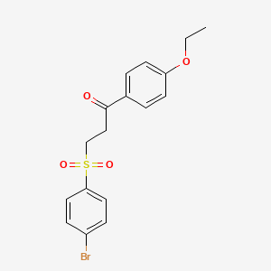 molecular formula C17H17BrO4S B2887574 3-[(4-Bromophenyl)sulfonyl]-1-(4-ethoxyphenyl)-1-propanone CAS No. 477334-21-7