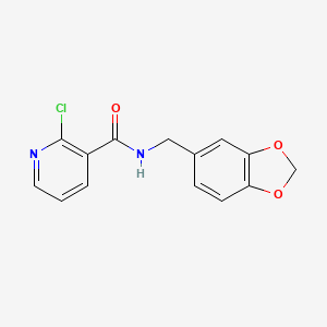 molecular formula C14H11ClN2O3 B2887578 N-(1,3-benzodioxol-5-ylmethyl)-2-chloro-3-pyridinecarboxamide CAS No. 545350-52-5