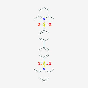 molecular formula C26H36N2O4S2 B288758 1-({4'-[(2,6-Dimethyl-1-piperidinyl)sulfonyl][1,1'-biphenyl]-4-yl}sulfonyl)-2,6-dimethylpiperidine 