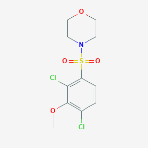 molecular formula C11H13Cl2NO4S B288763 2,6-Dichloro-3-(4-morpholinylsulfonyl)phenyl methyl ether 