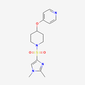 B2887641 4-((1-((1,2-dimethyl-1H-imidazol-4-yl)sulfonyl)piperidin-4-yl)oxy)pyridine CAS No. 2034365-99-4