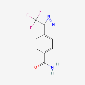 B2887644 4-(3-(Trifluoromethyl)-3H-diazirin-3-yl)benzamide CAS No. 1216997-96-4