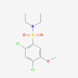 molecular formula C11H15Cl2NO3S B288765 2,4-dichloro-N,N-diethyl-5-methoxybenzenesulfonamide 