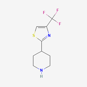 B2887654 4-[4-(Trifluoromethyl)-1,3-thiazol-2-yl]piperidine CAS No. 1248983-30-3