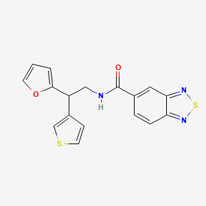 molecular formula C17H13N3O2S2 B2887657 N-[2-(呋喃-2-基)-2-(噻吩-3-基)乙基]-2,1,3-苯并噻二唑-5-甲酰胺 CAS No. 2097884-44-9