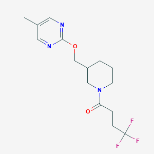 4,4,4-Trifluoro-1-[3-[(5-methylpyrimidin-2-yl)oxymethyl]piperidin-1-yl]butan-1-one