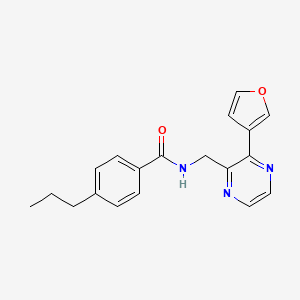 B2887721 N-((3-(furan-3-yl)pyrazin-2-yl)methyl)-4-propylbenzamide CAS No. 2034499-87-9