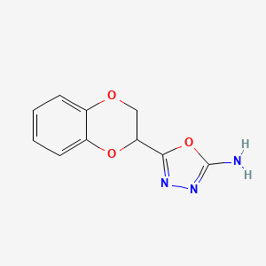 molecular formula C10H9N3O3 B2887751 5-(2,3-二氢-1,4-苯并二噁英-2-基)-1,3,4-恶二唑-2-胺 CAS No. 1016755-41-1