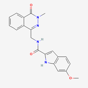 molecular formula C20H18N4O3 B2887752 6-甲氧基-N-((3-甲基-4-氧代-3,4-二氢酞嗪-1-基)甲基)-1H-吲哚-2-甲酰胺 CAS No. 1421583-71-2