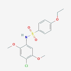 molecular formula C16H18ClNO5S B288776 N-(4-chloro-2,5-dimethoxyphenyl)-4-ethoxybenzenesulfonamide 
