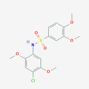 molecular formula C16H18ClNO6S B288777 N-(4-chloro-2,5-dimethoxyphenyl)-3,4-dimethoxybenzenesulfonamide 
