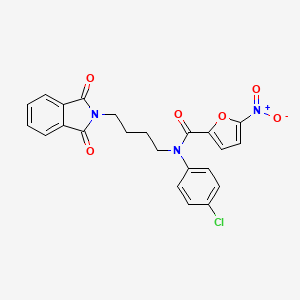 molecular formula C23H18ClN3O6 B2887776 N-(4-chlorophenyl)-N-[4-(1,3-dioxoisoindol-2-yl)butyl]-5-nitrofuran-2-carboxamide CAS No. 307505-12-0