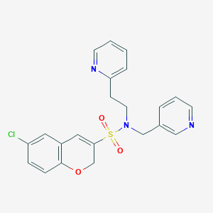 6-Chloro-N-(2-pyridin-2-ylethyl)-N-(pyridin-3-ylmethyl)-2H-chromene-3-sulfonamide