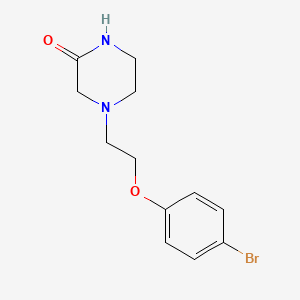 molecular formula C12H15BrN2O2 B2887785 4-[2-(4-Bromophenoxy)ethyl]piperazin-2-one CAS No. 923681-73-6