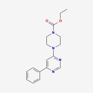 molecular formula C17H20N4O2 B2887805 4-(6-苯基嘧啶-4-基)哌嗪-1-甲酸乙酯 CAS No. 1203112-84-8