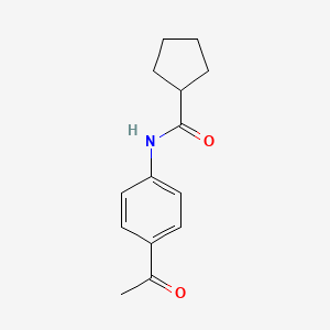 molecular formula C14H17NO2 B2887813 N-(4-acetylphenyl)cyclopentanecarboxamide CAS No. 544679-84-7