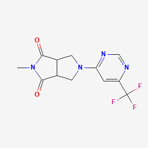 2-Methyl-5-[6-(trifluoromethyl)pyrimidin-4-yl]-octahydropyrrolo[3,4-c]pyrrole-1,3-dione