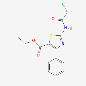 molecular formula C14H13ClN2O3S B2887831 Ethyl 2-(2-chloroacetamido)-4-phenyl-1,3-thiazole-5-carboxylate CAS No. 19869-61-5