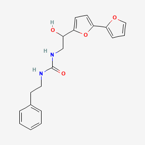 molecular formula C19H20N2O4 B2887834 3-(2-{[2,2'-Bifuran]-5-yl}-2-hydroxyethyl)-1-(2-phenylethyl)urea CAS No. 2320539-19-1