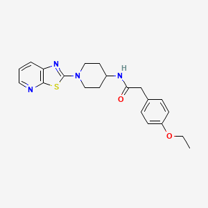 molecular formula C21H24N4O2S B2887836 2-(4-ethoxyphenyl)-N-(1-(thiazolo[5,4-b]pyridin-2-yl)piperidin-4-yl)acetamide CAS No. 2034541-18-7