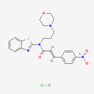 (E)-N-(benzo[d]thiazol-2-yl)-N-(3-morpholinopropyl)-3-(4-nitrophenyl)acrylamide hydrochloride