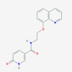 6-oxo-N-(2-(quinolin-8-yloxy)ethyl)-1,6-dihydropyridine-3-carboxamide