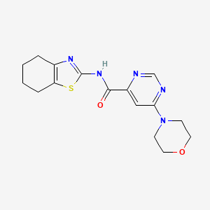 molecular formula C16H19N5O2S B2887852 6-morpholino-N-(4,5,6,7-tetrahydrobenzo[d]thiazol-2-yl)pyrimidine-4-carboxamide CAS No. 1903591-52-5