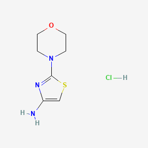 molecular formula C7H12ClN3OS B2887854 2-Morpholinothiazol-4-amine hydrochloride CAS No. 170492-30-5; 695147-00-3