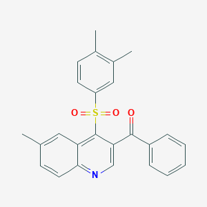 B2887856 [4-(3,4-Dimethylphenyl)sulfonyl-6-methylquinolin-3-yl]-phenylmethanone CAS No. 872199-36-5