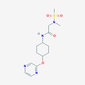 2-(N-methylmethylsulfonamido)-N-((1r,4r)-4-(pyrazin-2-yloxy)cyclohexyl)acetamide