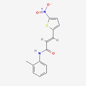 molecular formula C14H12N2O3S B2887860 (E)-N-(2-methylphenyl)-3-(5-nitrothiophen-2-yl)prop-2-enamide CAS No. 1164512-22-4