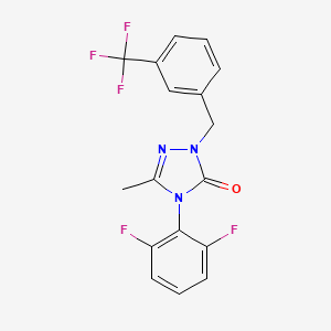 molecular formula C17H12F5N3O B2887865 4-(2,6-二氟苯基)-5-甲基-2-[3-(三氟甲基)苄基]-2,4-二氢-3H-1,2,4-三唑-3-酮 CAS No. 861206-21-5