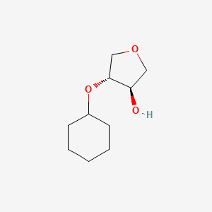 molecular formula C10H18O3 B2887878 (3R,4R)-4-(环己氧基)四氢呋喃-3-醇 CAS No. 2165907-73-1