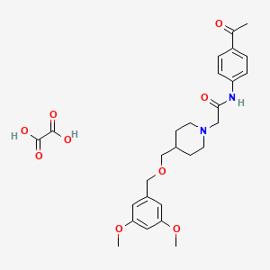 N-(4-acetylphenyl)-2-(4-(((3,5-dimethoxybenzyl)oxy)methyl)piperidin-1-yl)acetamide oxalate