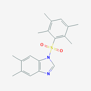 molecular formula C19H22N2O2S B288788 5,6-dimethyl-1-[(2,3,5,6-tetramethylphenyl)sulfonyl]-1H-benzimidazole 