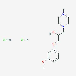 molecular formula C15H26Cl2N2O3 B2887882 1-(3-methoxyphenoxy)-3-(4-methylpiperazin-1-yl)propan-2-ol Dihydrochloride CAS No. 473566-97-1