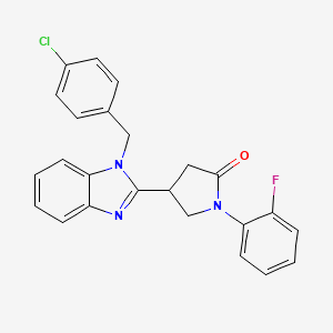 4-[1-(4-chlorobenzyl)-1H-benzimidazol-2-yl]-1-(2-fluorophenyl)pyrrolidin-2-one