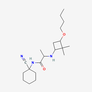 molecular formula C20H35N3O2 B2887891 2-[(3-butoxy-2,2-dimethylcyclobutyl)amino]-N-(1-cyanocyclohexyl)propanamide CAS No. 2094058-17-8