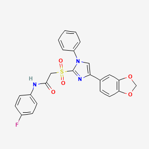 2-{[4-(1,3-benzodioxol-5-yl)-1-phenyl-1H-imidazol-2-yl]sulfonyl}-N-(4-fluorophenyl)acetamide