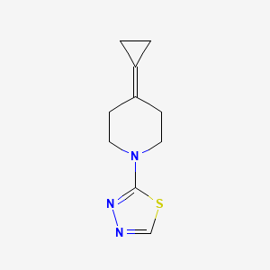 molecular formula C10H13N3S B2887896 2-(4-Cyclopropylidenepiperidin-1-yl)-1,3,4-thiadiazole CAS No. 2097889-91-1