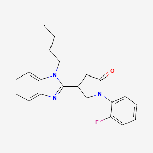 molecular formula C21H22FN3O B2887901 4-(1-丁基苯并咪唑-2-基)-1-(2-氟苯基)吡咯烷-2-酮 CAS No. 847395-93-1