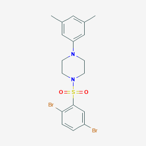 molecular formula C18H20Br2N2O2S B288791 1-[(2,5-Dibromophenyl)sulfonyl]-4-(3,5-dimethylphenyl)piperazine 
