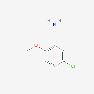 molecular formula C10H14ClNO B2887919 2-(5-氯-2-甲氧基苯基)丙烷-2-胺 CAS No. 1178492-52-8