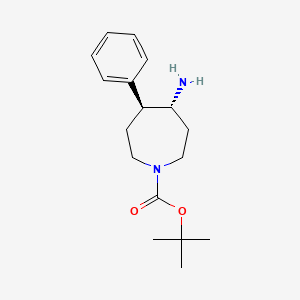 molecular formula C17H26N2O2 B2887926 Tert-butyl (4R,5S)-4-amino-5-phenylazepane-1-carboxylate CAS No. 2361923-21-7